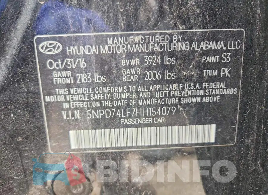 5NPD74LF2HH154079 Photo# 12
