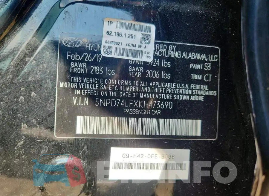 5NPD74LFXKH473690 Photo# 12
