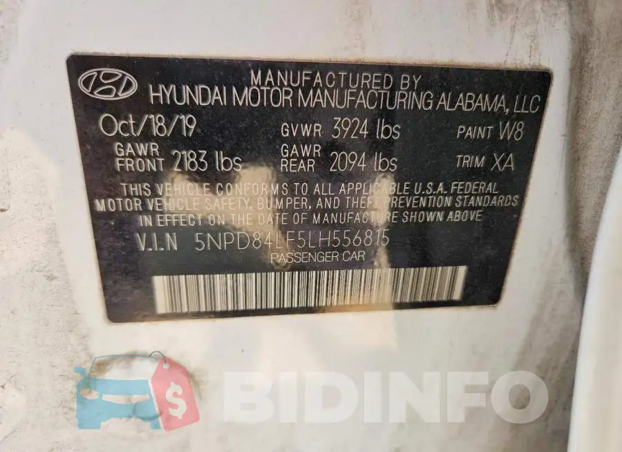 5NPD84LF5LH556815 Photo# 13