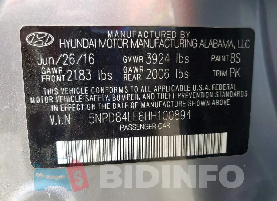 5NPD84LF6HH100894 Photo# 13