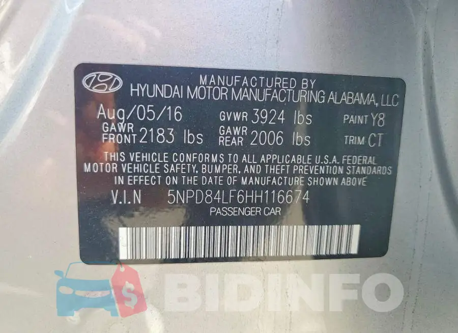 5NPD84LF6HH116674 Photo# 12