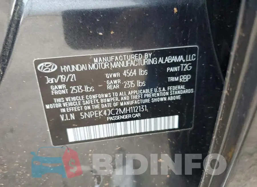 5NPEK4JC2MH112131 Photo# 12
