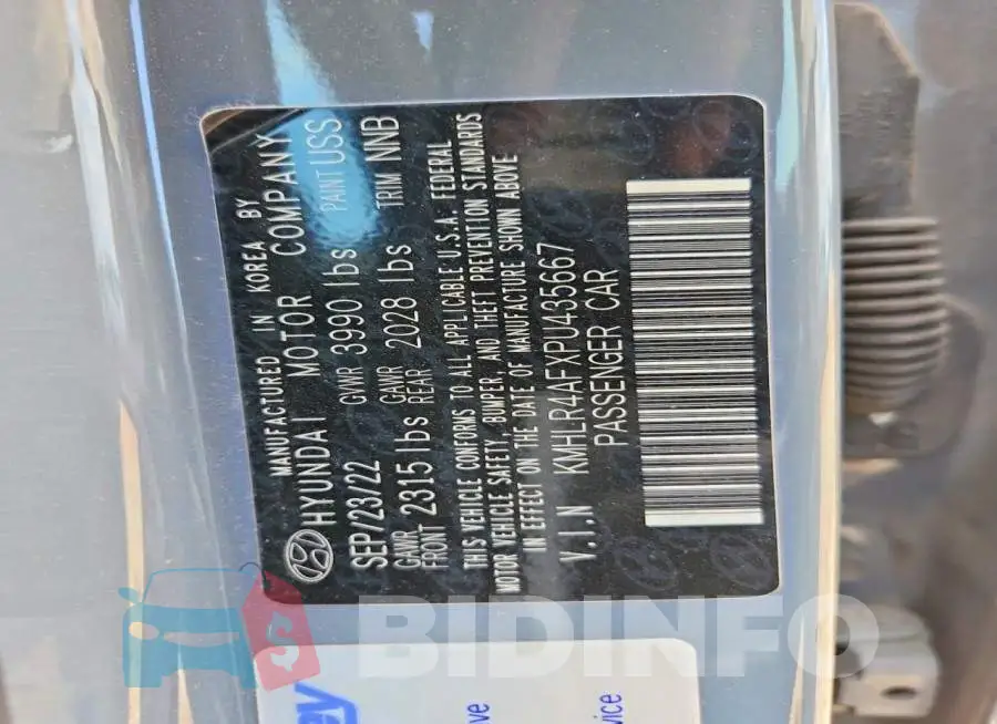 KMHLR4AFXPU435667 Photo# 12