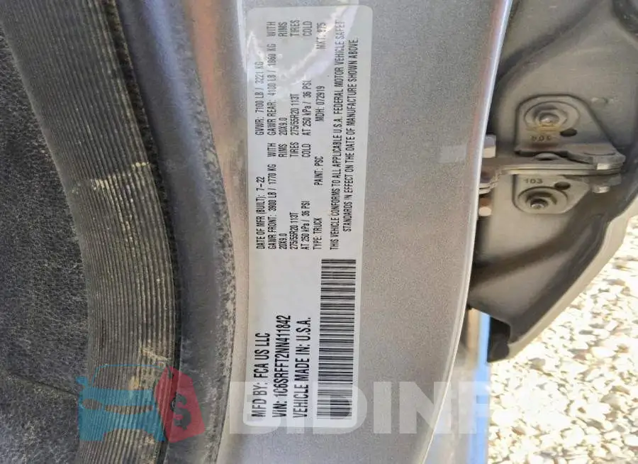 1C6SRFFT2NN411842 Photo# 12