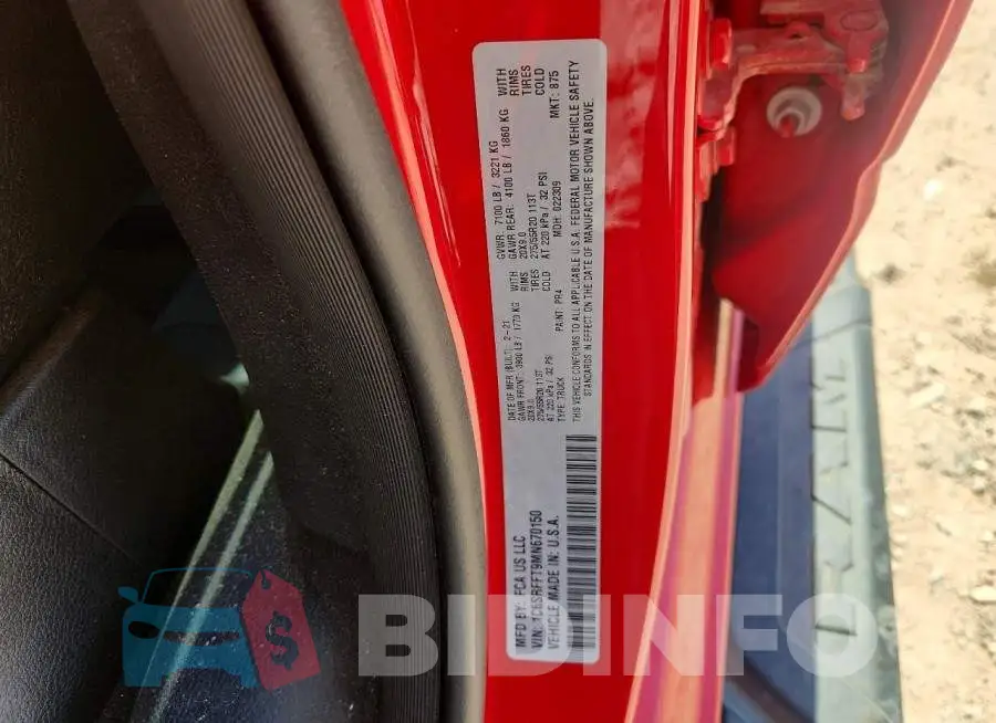 1C6SRFFT9MN670150 Photo# 12
