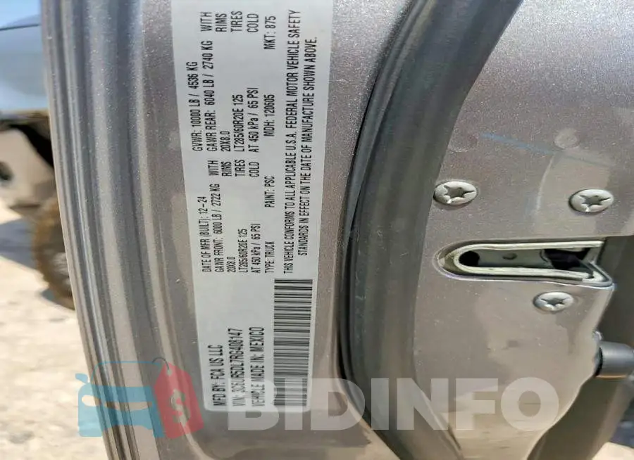 3C6UR5DL7RG408147 Photo# 12