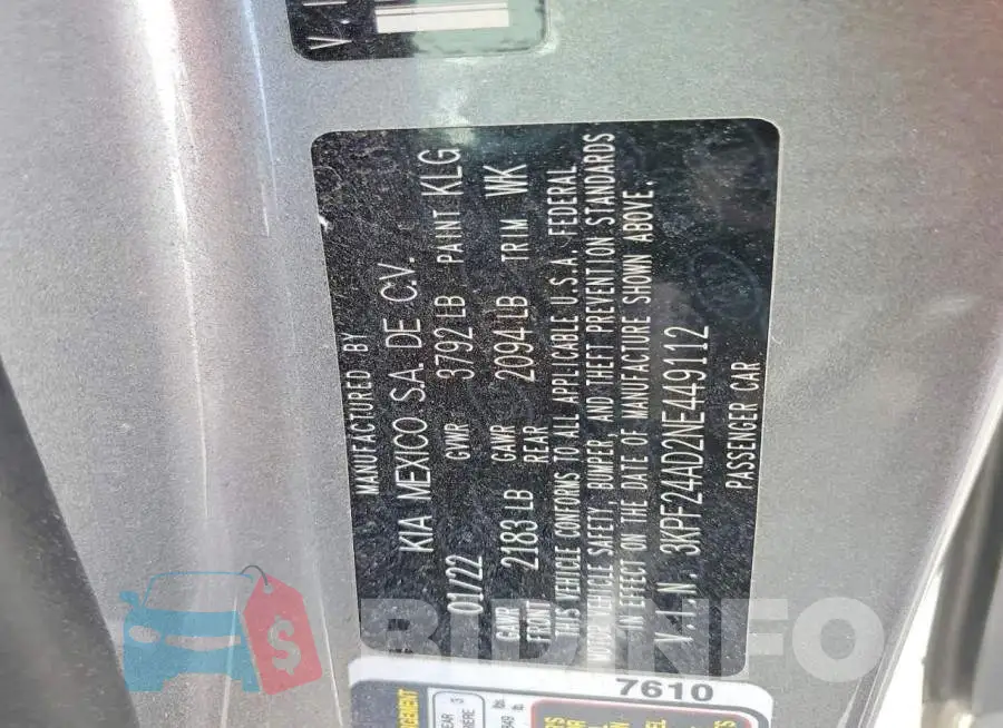 3KPF24AD2NE449112 Photo# 12