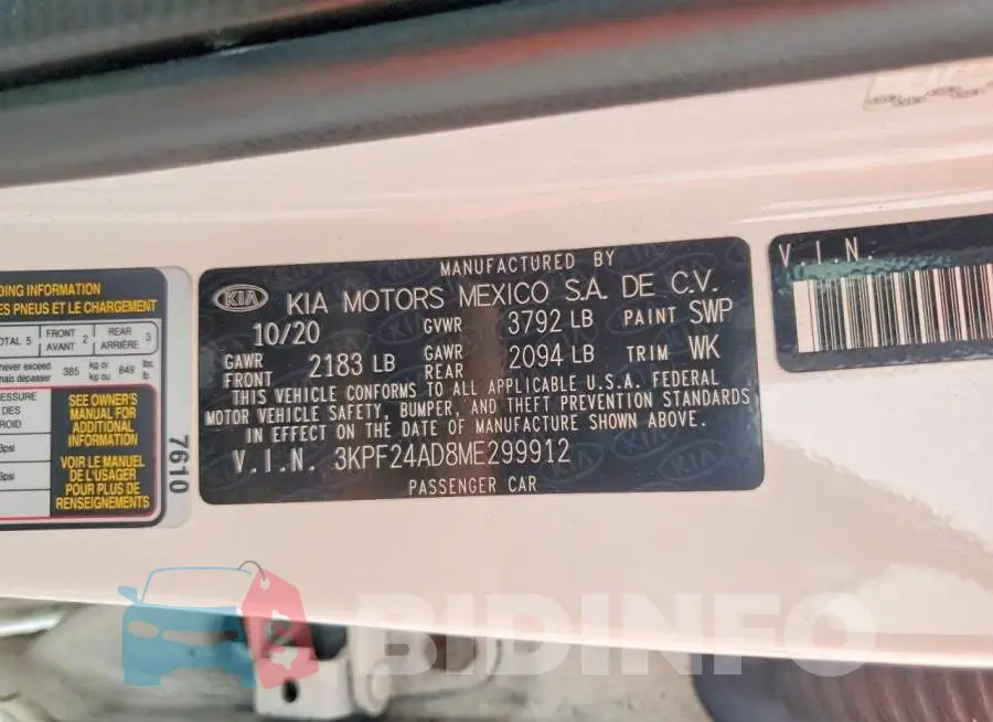 3KPF24AD8ME299912 Photo# 12