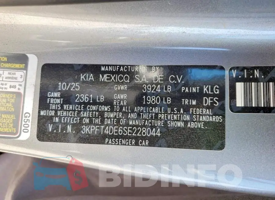 3KPFT4DE6SE228044 Photo# 12