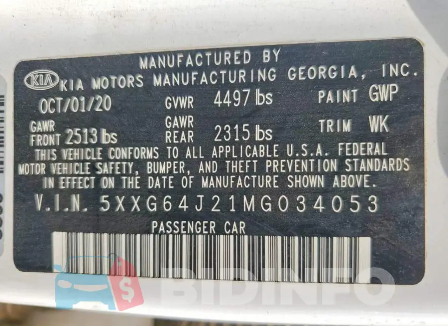 5XXG64J21MG034053 Photo# 12