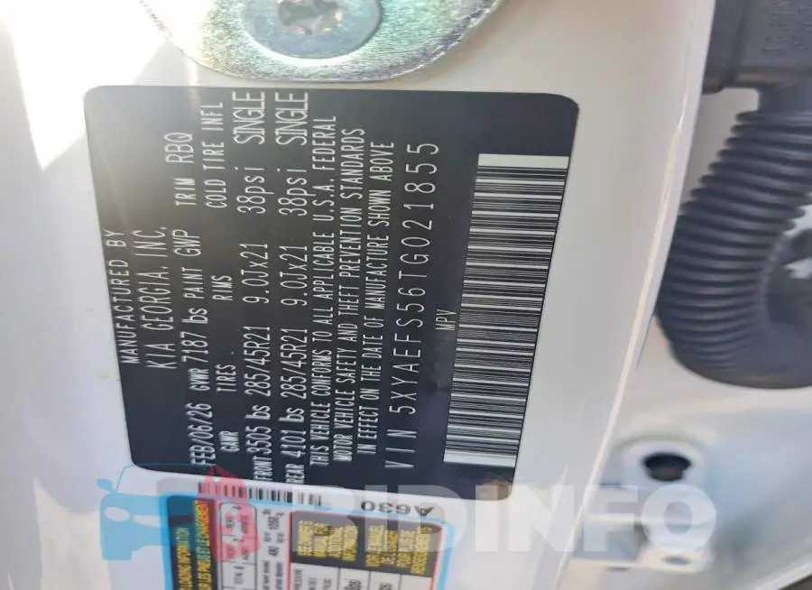 5XYAEFS56TG021855 Photo# 12