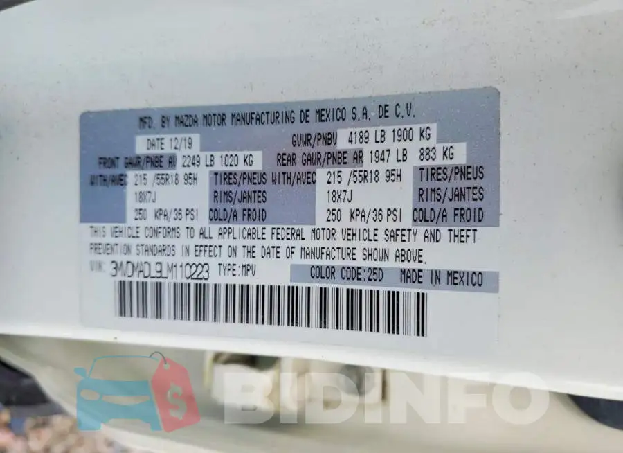 3MVDMADL9LM110223 Photo# 13