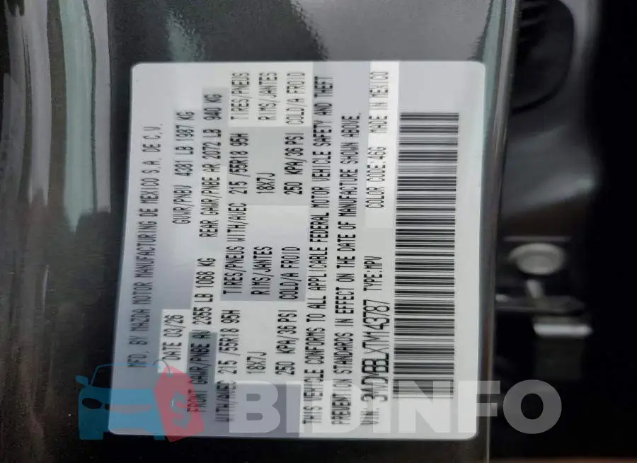 3MVDMBBLXTM143787 Photo# 14