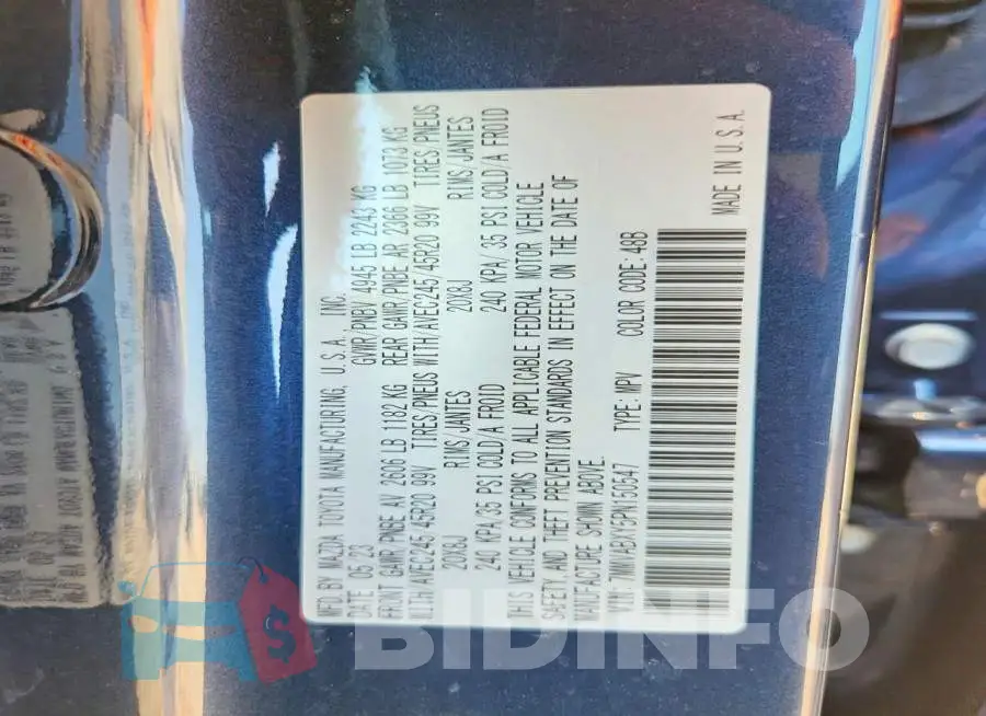 7MMVABXY5PN150547 Photo# 14