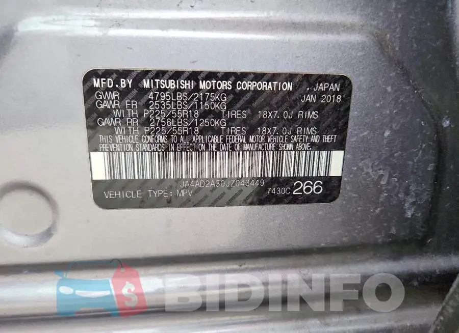 JA4AD2A30JZ043449 Photo# 13