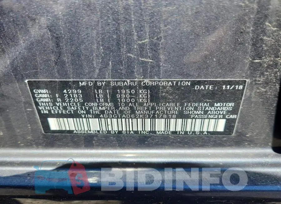 4S3GTAD62K3717818 Photo# 12