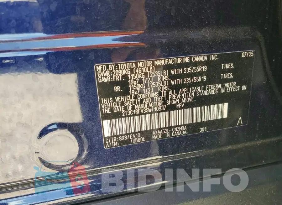 2T3C1RFV3SW410937 Photo# 13