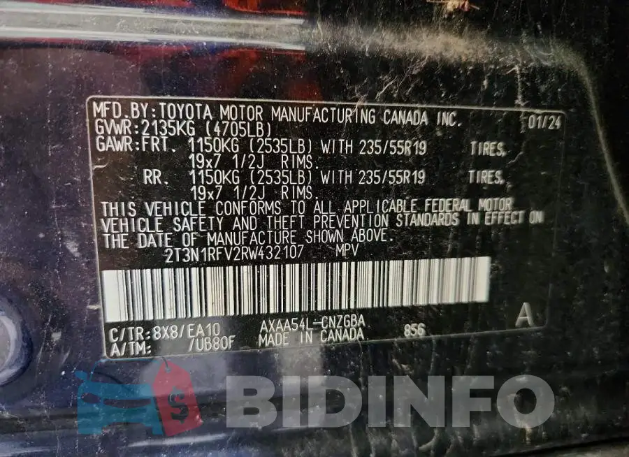2T3N1RFV2RW432107 Photo# 12