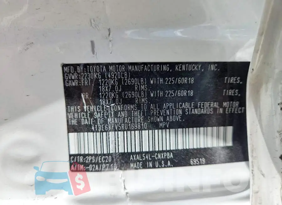 4T3E6RFV5RU169810 Photo# 13