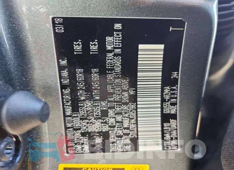 5TDJZRFH4JS857982 Photo# 13