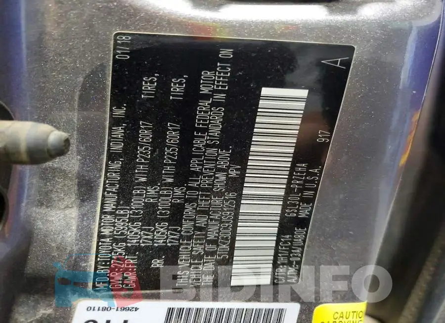 5TDKZ3DC9JS912516 Photo# 13