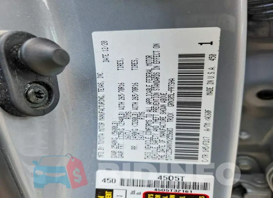 5TFCZ5ANXMX255603 Photo# 12