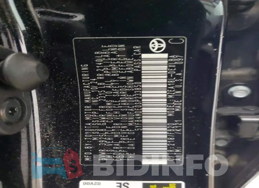 5YFB4MDE0SP233850 Photo# 13