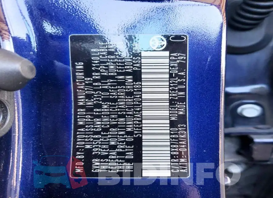 5YFEPRAE4LP040186 Photo# 12
