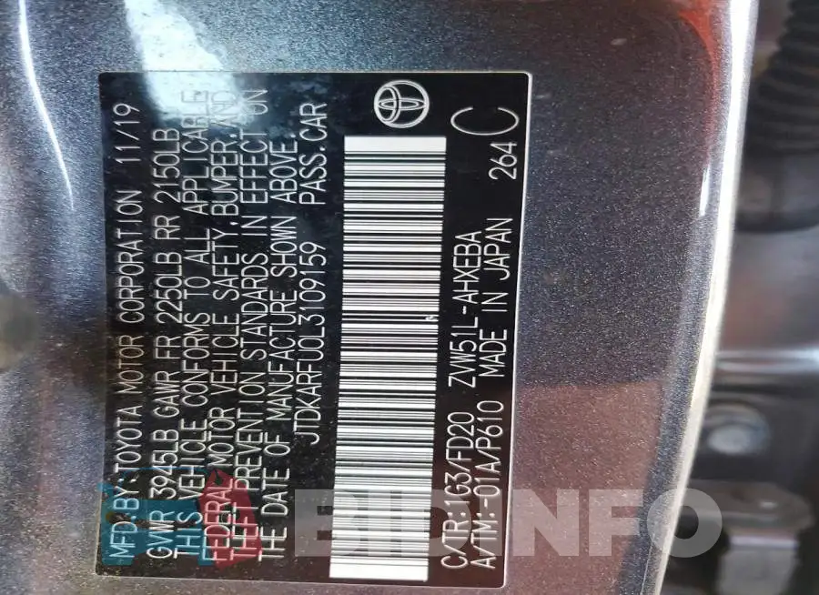 JTDKARFU0L3109159 Photo# 12
