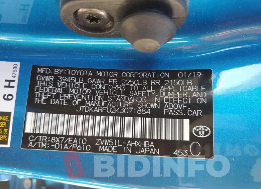 JTDKARFU2K3071884 Photo# 13