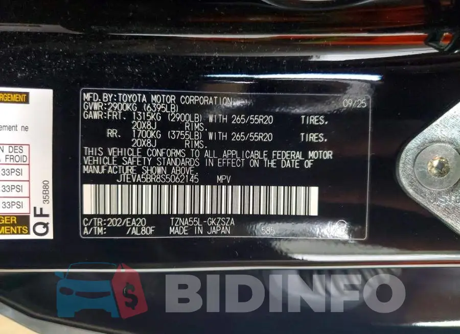JTEVA5BR8S5062145 Photo# 13