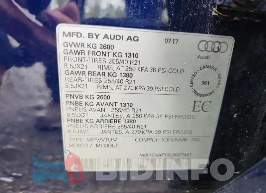 WA1C4AFY3J2027441 Photo# 13