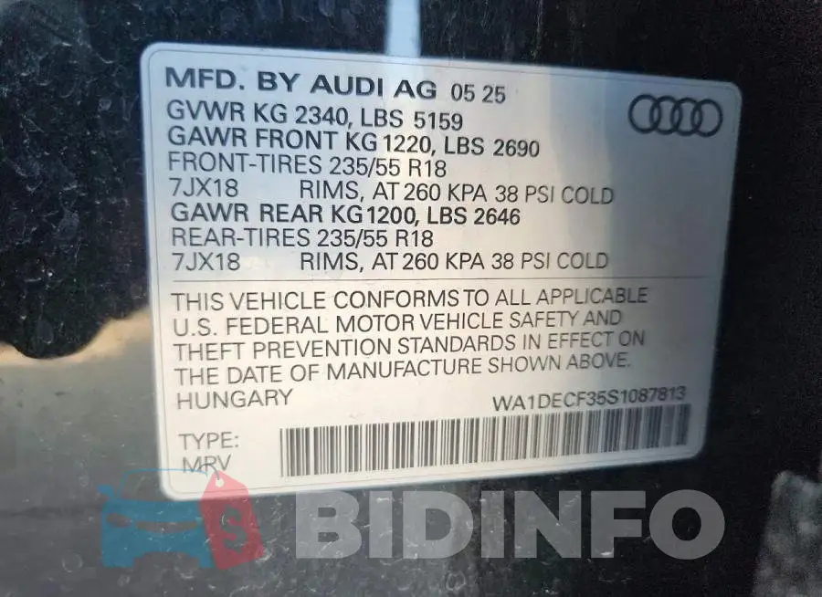 WA1DECF35S1087813 Photo# 12