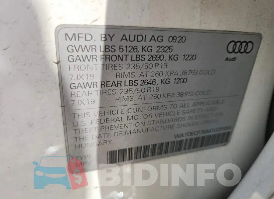 WA1DECF36M1025694 Photo# 13