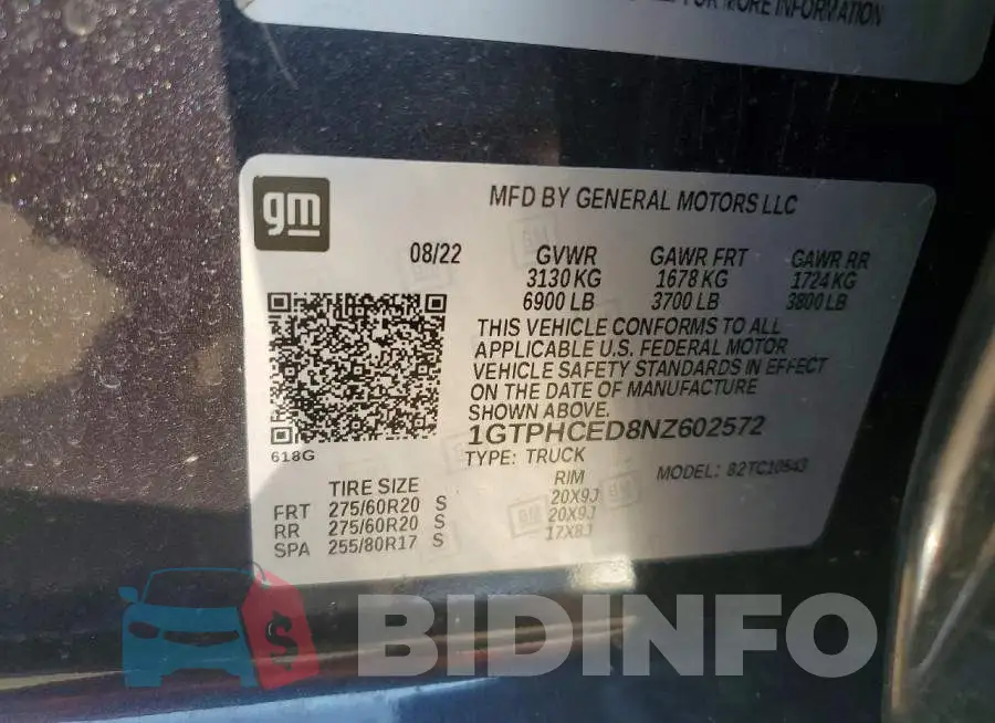1GTPHCED8NZ602572 Photo# 13