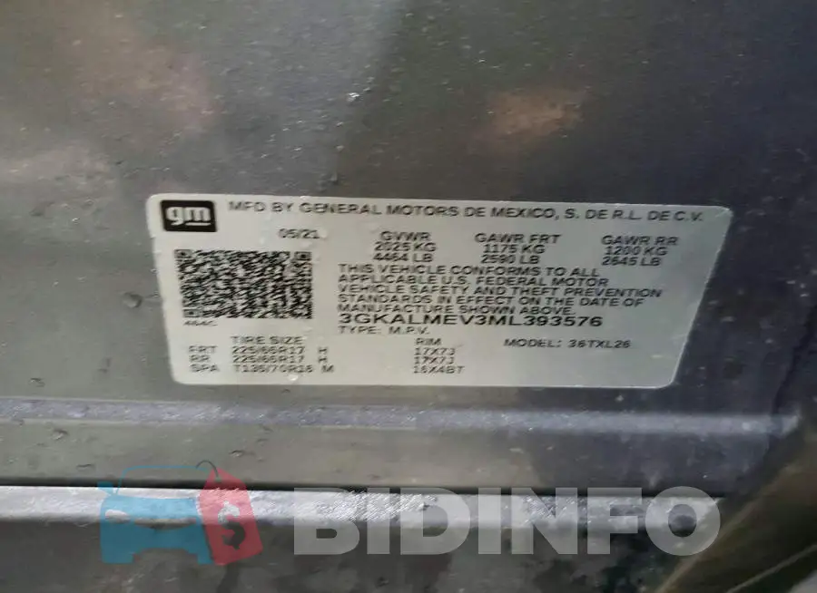 3GKALMEV3ML393576 Photo# 13