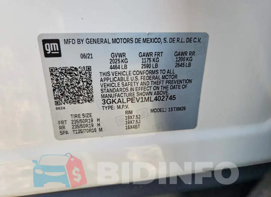 3GKALPEV1ML402745 Photo# 12