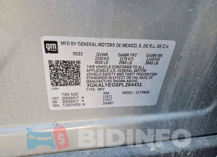 3GKALYEG5PL264431 Photo# 14