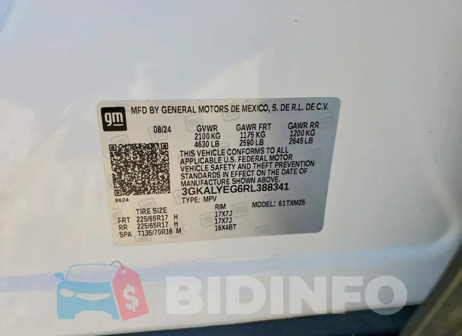 3GKALYEG6RL388341 Photo# 13