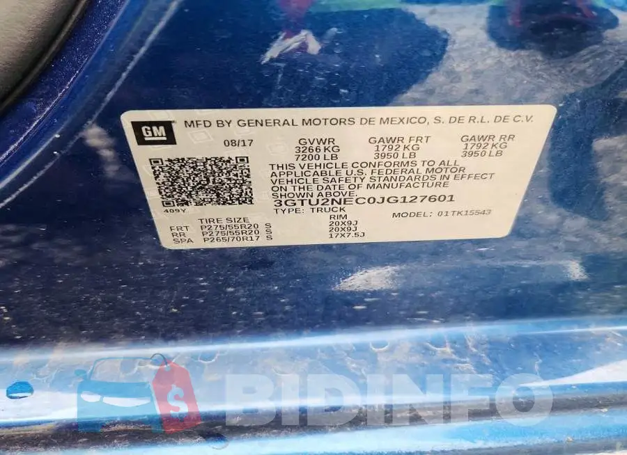 3GTU2NEC0JG127601 Photo# 12