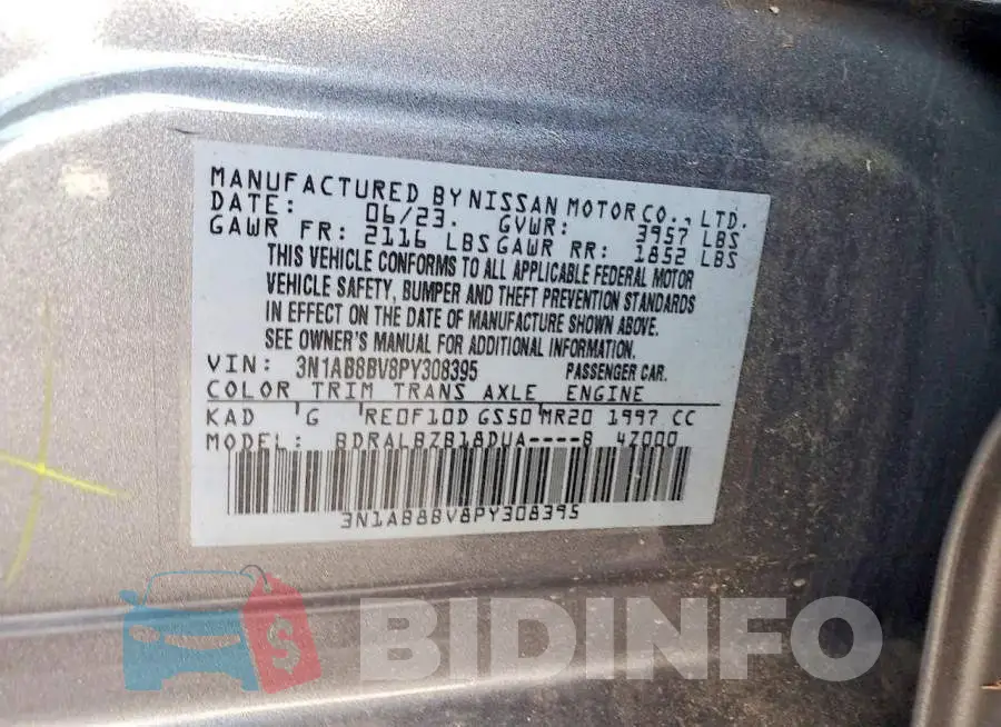 3N1AB8BV8PY308395 Photo# 12