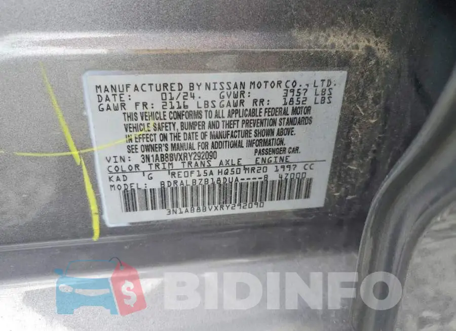 3N1AB8BVXRY292090 Photo# 12