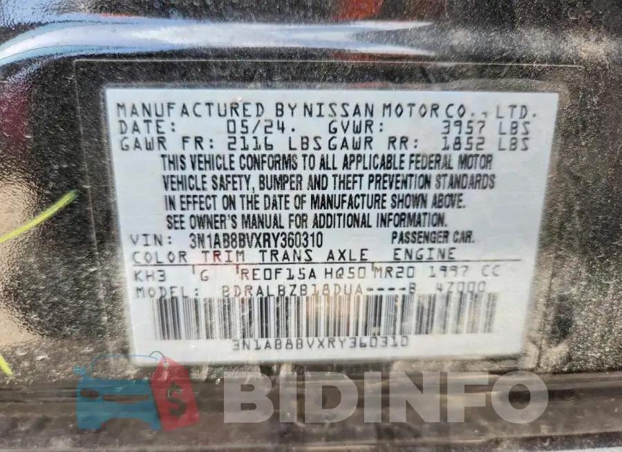 3N1AB8BVXRY360310 Photo# 13