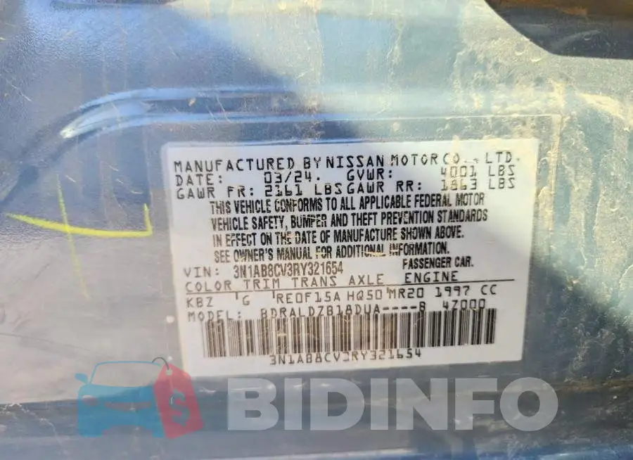 3N1AB8CV3RY321654 Photo# 12