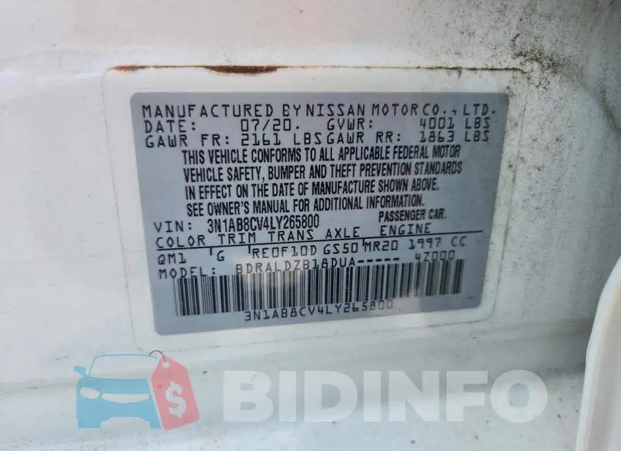 3N1AB8CV4LY265800 Photo# 13