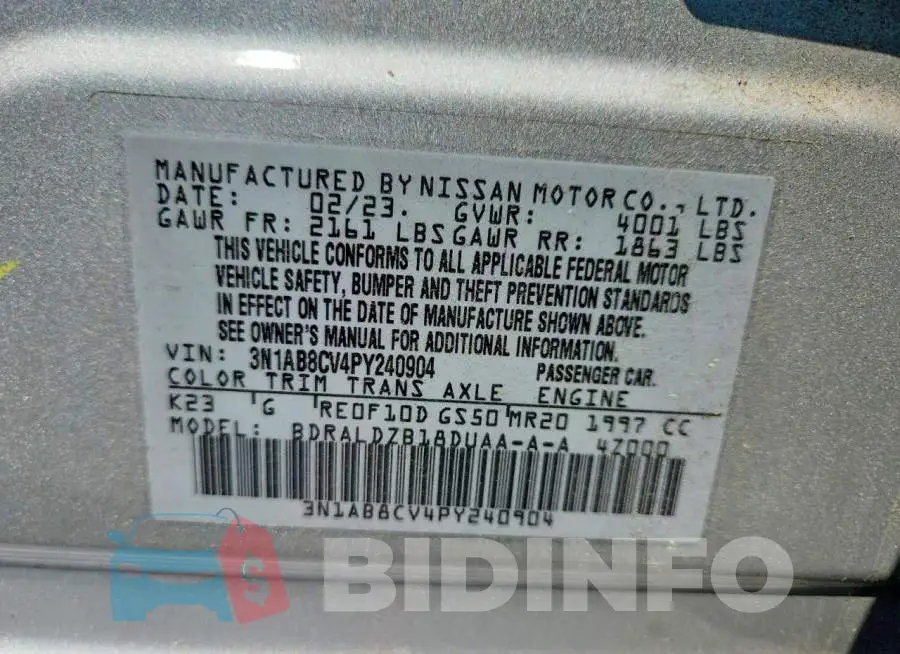 3N1AB8CV4PY240904 Photo# 12