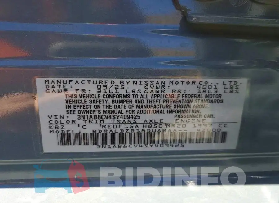 3N1AB8CV4SY409425 Photo# 12