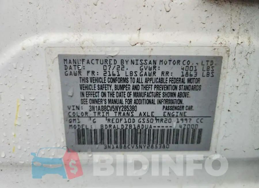 3N1AB8CV5NY285380 Photo# 13