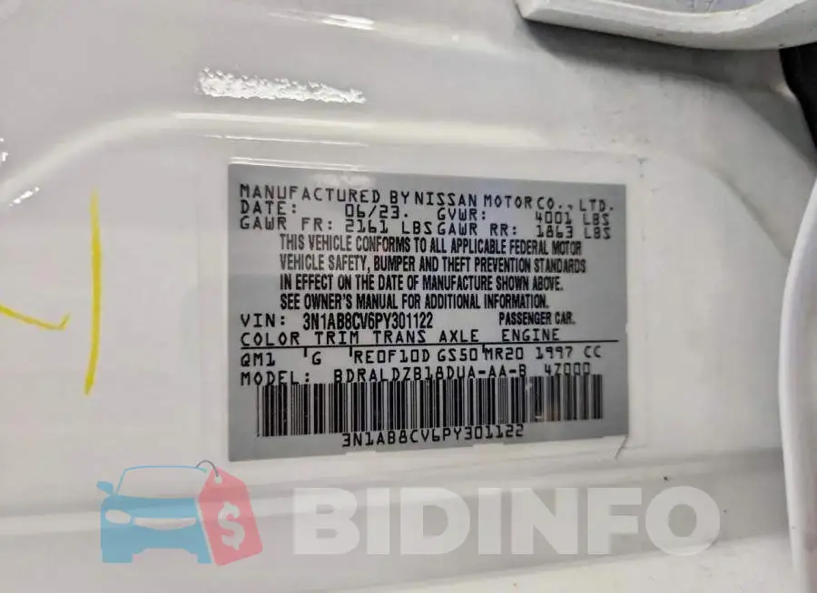 3N1AB8CV6PY301122 Photo# 12