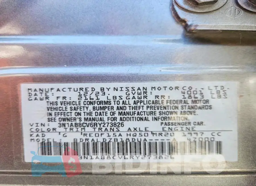3N1AB8CV6RY273826 Photo# 13